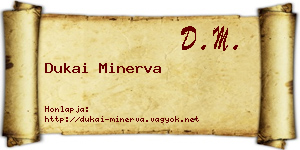 Dukai Minerva névjegykártya